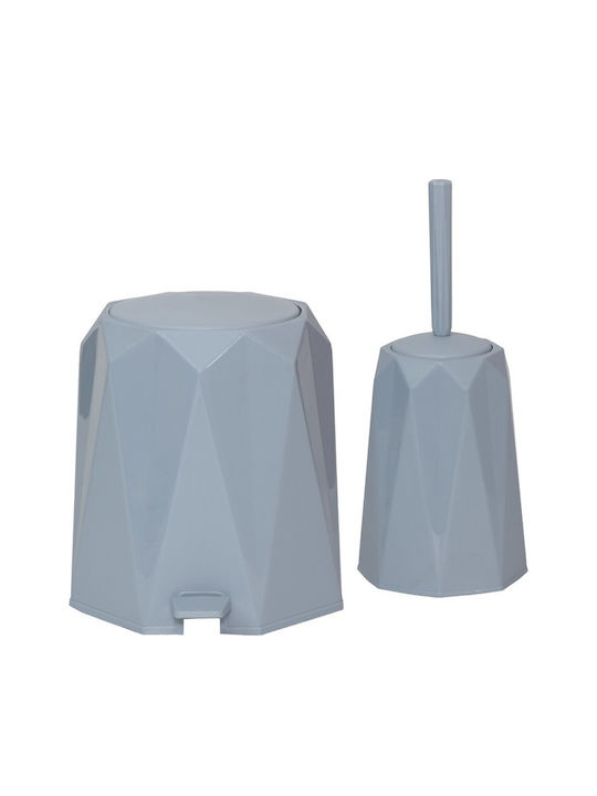 Viosarp Plastic Set Bathroom Brush And Trash Ca...