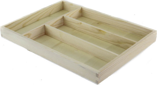 Wooden Desk Organizer in Beige Color 32.5x32.5x2.8cm