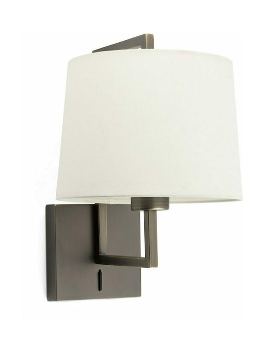 Faro Barcelona Modern Lamp Wall with Socket E27 and Switch Gold 19x17.6cm