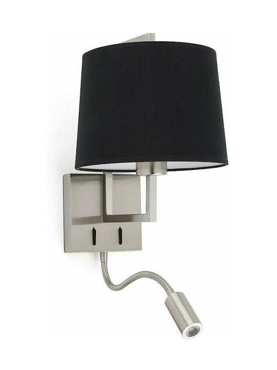 Faro Barcelona Modern Wall Lamp with Socket E27 Black Width 19cm