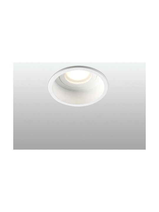 Faro Barcelona Rotund Metalic Spot Încorporat cu Soclu GU10 Alb 8.9x8.9cm. 1buc