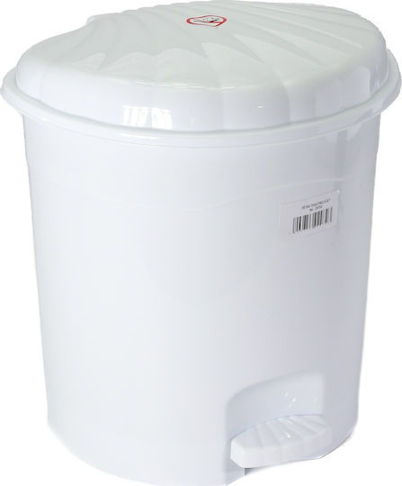 Viosarp No29786 Plastic Bathroom Bin 5.5lt White