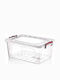 Viosarp Plastic Storage box with Cap Transparent 30x20x12cm 1pcs