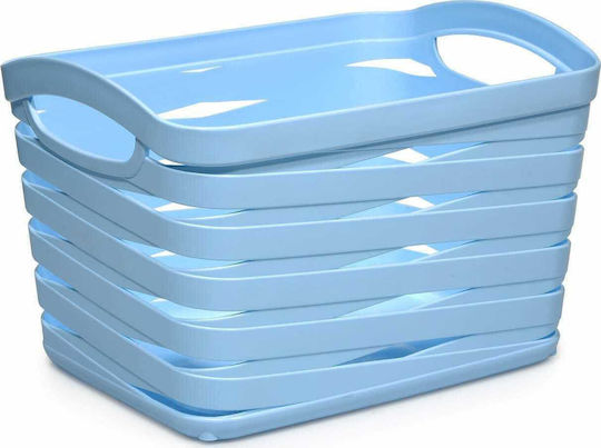 Viosarp Storage Basket Plastic Light Blue 6.6lt 1pcs