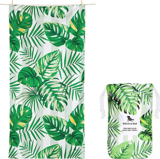 Dock & Bay Quick Dry Botanical Microfiber Towel Body Green 200x90cm