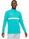 Nike Drill Men's Athletic Long Sleeve Blouse with Zipper Turquoise