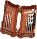 Milwaukee Set of 8 1/4" Diamond Drills Carbide with Hexagonal Shank for Masonry, Metal, Wood, Glass, Tiles and Drywall