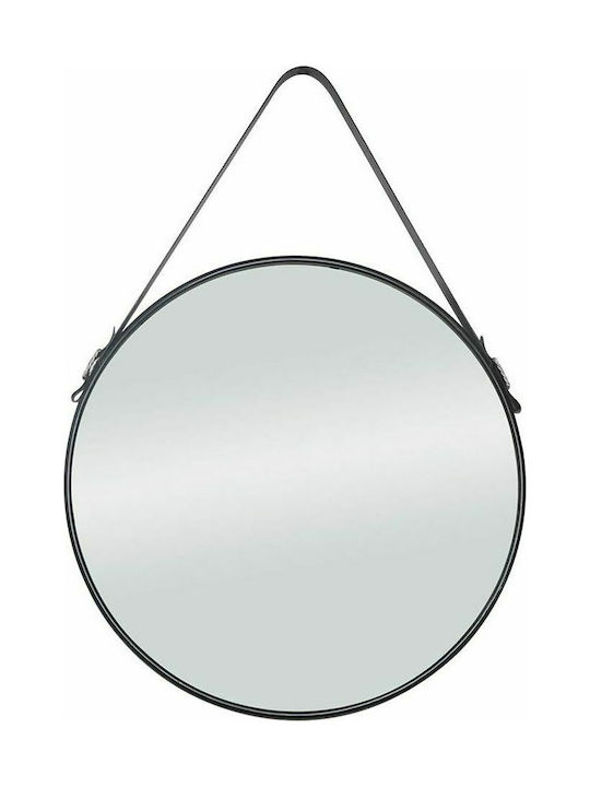 Liberta Hang Wall Mirror with Black Metal Frame length 60cm