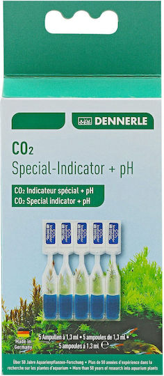 Dennerle Τest Νερού Ενυδρείου CO2 Special Indicator + pH Αμπούλες 5τμχ