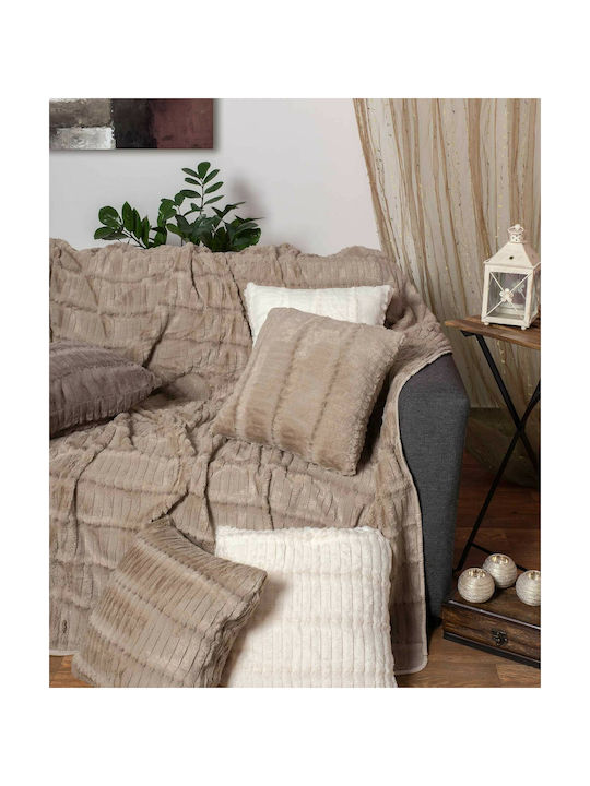 Silk Fashion Decorative Pillow Case Stripe Flee...