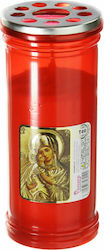 Viosarp Plastic Memorial Tribute Candle 40Τ Red 4 Days Burning Time