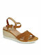 D Ischia Corda C Anatomic Women's Leather Ankle Strap Platforms Brown D02HHC 00022 C2021