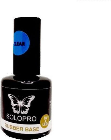 Solo Pro Clear Base Coat for Semi-Permanent Nail Polish Rubber 15ml