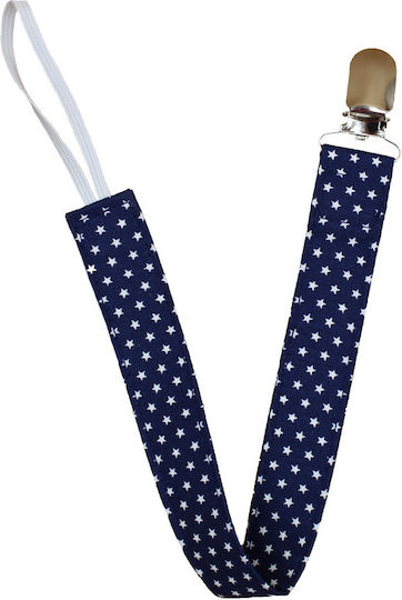JFashion Pacifiers Accessories Ribbon with Beads Stars from Fabric Blue