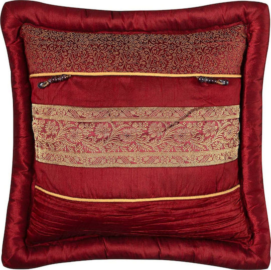 Silk Fashion Decorative Pillow Case Tear Burgundy 45x45cm Silk Fashion Decorative Pillow Case Tear Burgundy 45x45cm