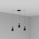 Faro Barcelona Pendant Light Three-Light for Socket E27 Black