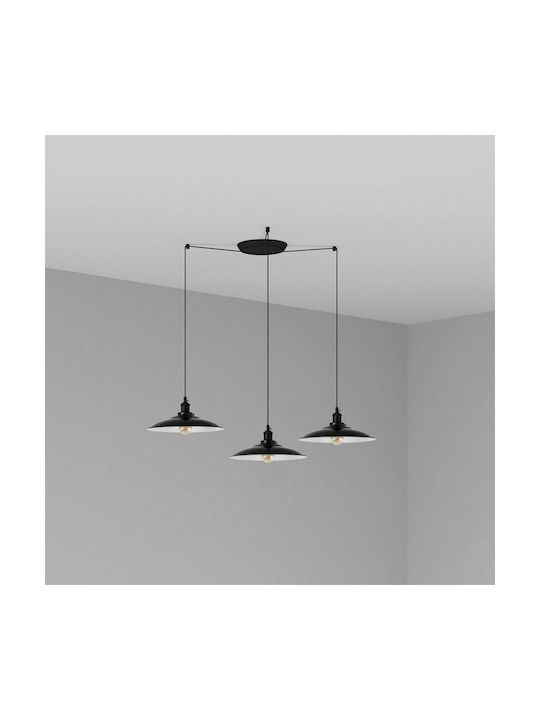 Faro Barcelona Pendant Light Three-Light for Socket E27 Black