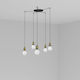 Faro Barcelona Pendant Chandelier for 5 Bulbs E27 Black