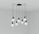 Faro Barcelona Pendant Chandelier for 7 Bulbs E27 Black