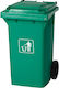 Mopatex Plastic Wheeled Waste Bin 100lt Green