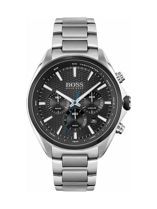 Hugo Boss Distinct Uhr Chronograph Batterie mit Silber Metallarmband