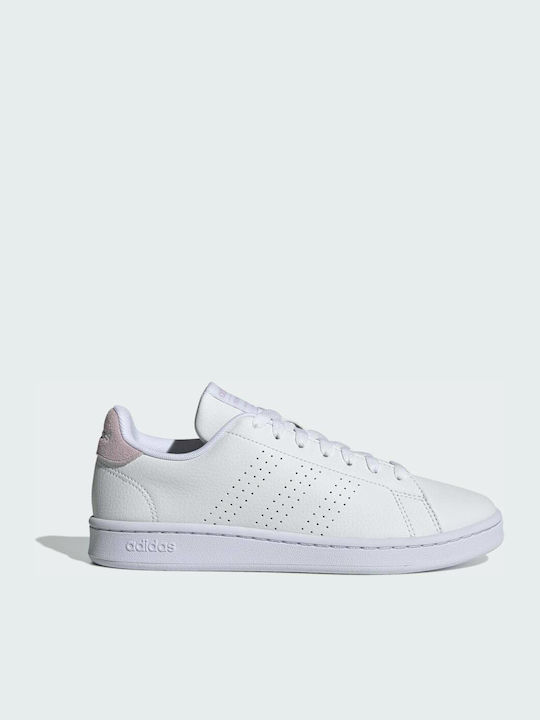 Adidas Advantage Γυναικεία Sneakers Cloud White / Aero Pink