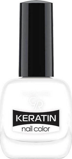 Golden Rose Keratin Gloss Long Lasting White Nail Polish 03 10.5ml