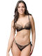 Luna Padded Bikini Set Bra & Brazil Bottom with Adjustable Straps Animal Print