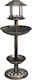 vidaXL Decorative Bird Bath Plastic with Solar LED 39cmx96cm 48221