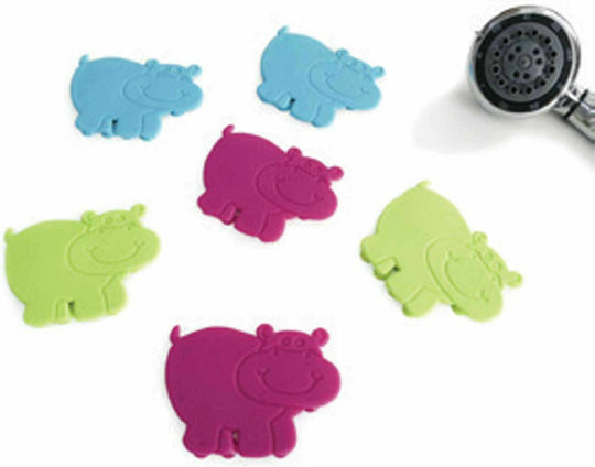 Dimitracas Baby Non Slip Bath Mats Hippo Multicolour 6 Pieces