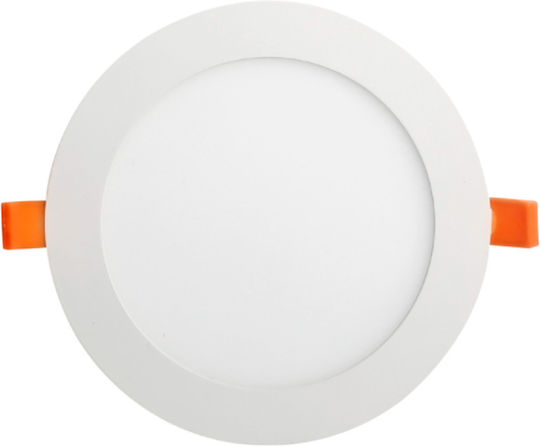 Elvhx Кръгла Вграден LED Панел 18W с Студено бяло Светлина 6500К 22.5см.