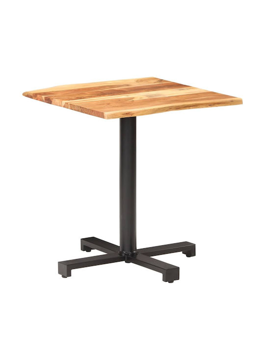 Bistro Table Kitchen from Solid Wood & Metal Acacia 70x70x75cm