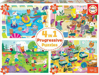 Kinderpuzzle Day In The School für 4++ Jahre 200pcs Educa