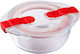 Pyrex Cook & Heat Кутия за обяд Стъкло Червен Подходяща за микровълнова фурна 2300мл 1бр