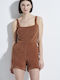 SugarFree Women's Sleeveless One-piece Shorts Brown