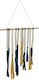 Espiel Macrame Hanging Wall Decor Handmade Blue-Yellow Fabric 40x46cm