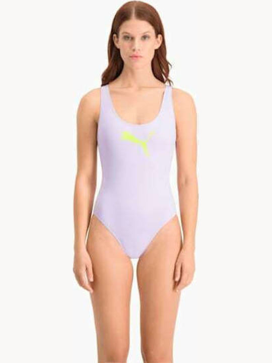 Athletic One-Piece Swimsuit Lilac