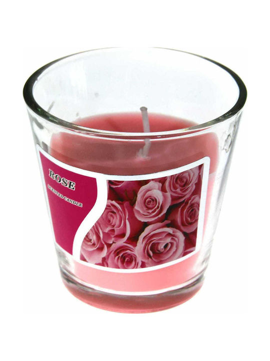 Viosarp Scented Candle Jar with Scent Rose Pink 1pcs