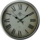 Viosarp Vintage Metallic Silver Wall Clock Ø35cm