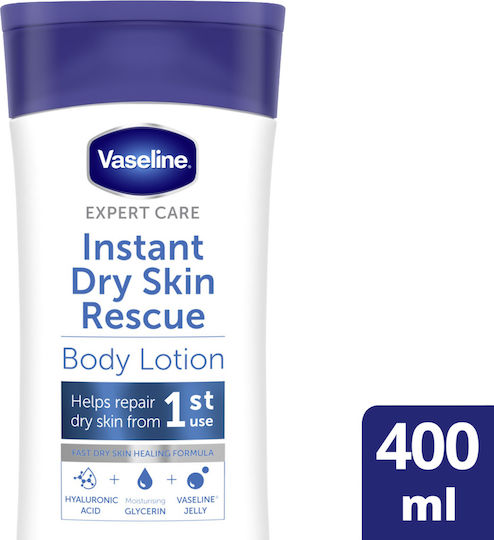 Vaseline Expert Care Instant Dry Skin Rescue Ενυδατική Lotion Σώματος για Ξηρές/Πολύ Ξηρές Επιδερμίδες 400ml