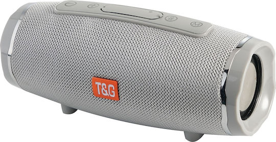 T&G Bluetooth Speaker 10W with Radio and Battery Life up to 3 hours Silver