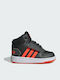 Hoops 2.0 Mid Αθλητικά Παιδικά Παπούτσια με Σκρατς Core Black / Solar Red / Grey Six