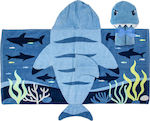 Stephen Joseph Παιδικό Πόντσο Θαλάσσης Καρχαρίας Γαλάζιο 117 x 60εκ.