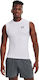 Under Armour Heatgear Herren Thermo ärmelloses Shirt Kompression Weiß