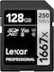 Lexar Professional 1667x SDXC 128GB Clasa 10 U3 V60 UHS-II