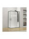 Karag Efe 100 NR-10 Cabinet Duș cu Glisare Ușă 90x130x190cm Sticlă transparentă Nero
