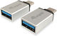 Equip Μετατροπέας USB-C male σε USB-A female Ασημί 1τμχ 133473