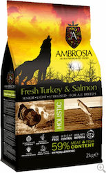 Ambrosia Senior Grain Free Light Salmon & Fresh Turkey 12kg Ξηρά Τροφή Διαίτης για Ηλικιωμένους Στειρωμένους Σκύλους με Γαλοπούλα και Σολομό