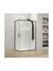 Karag Efe 100 NR-10 Cabin for Shower with Sliding Door 140x140x190cm Clear Glass Nero