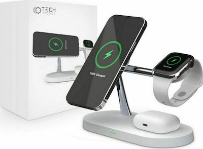 Tech-Protect Wireless Charger (Qi Pad) 15W Whites (Protect A12 3in1)